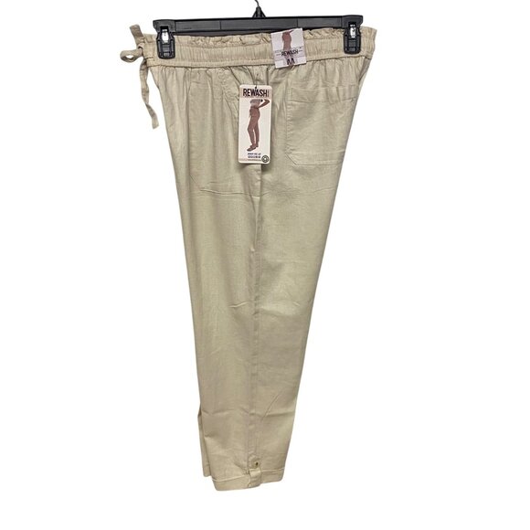 Rewash Womens Linen Pants With Drawstring Waist & Pockets M NWT - Picture 5 of 7